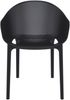 CLP Bistrostuhl Sky Pro 4er Set – Moderner Gartenstuhl aus Kunststoff, stapelbar,schwarz Bild 4