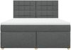 vidaXL Boxspringbett mit Matratze Dunkelgrau 180x200 cm Stoff 3291360 Bild 4