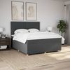vidaXL Boxspringbett mit Matratze Dunkelgrau 180x200 cm Stoff 3291360 Bild 3