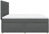 vidaXL Boxspringbett mit Matratze Dunkelgrau 180x200 cm Stoff 3291360 Bild 5