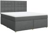 vidaXL Boxspringbett mit Matratze Dunkelgrau 180x200 cm Stoff 3291360 Bild 2