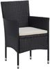 vidaXL 5-tlg. Garten-Essgruppe Poly Rattan Schwarz 3058488 Bild 3