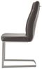 2er Set MALVINO Esszimmerstuhl grau Leder Catania 48cm x 103cm x 67cm Bild 4