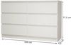 Home Collective Kommode weiß mit sechs Schubladen, Schlafzimmer Flur, Schrank, Sideboard, Highboard, Breite 120 cm Höhe 77cm Bild 2