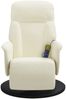 vidaXL Massagesessel mit Fußteil Creme Samt 356699 Bild 4