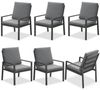 MeXo Gartenlounge-Set Lounge Gartenmöbelset Aluminium Wetterfest, (6-tlg, 6 x Sessel, 12 x Kissen), Loungemöbel Outdoor wetterfest für 6 Personen Bild 4