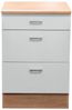ANDY Moderner Schubladenschrank Küche in Eiche Sonoma Optik, Weiß matt - Geräumiger Küchenschrank mit viel Stauraum - 60 x 90 x 60 cm (B/H/T) Bild 2
