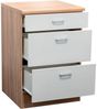 ANDY Moderner Schubladenschrank Küche in Eiche Sonoma Optik, Weiß matt - Geräumiger Küchenschrank mit viel Stauraum - 60 x 90 x 60 cm (B/H/T) Bild 3