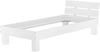 Einzelbett Buche weiß Überlänge 100x220 Futonbett Bettrahmen Massivholzbett Rollrost 60.86-10-220W Bild 4