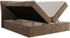 Boxspringbett DAGOS 120 x 200 cm mit Kopfteil, Lattenrost und Stauraum – Doppelbett mit Matratze & Topper Visco , stabile Konstruktion, Bettkasten, modernes Design - Braun Schenille glatt - H3 Bild 4