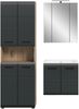 Badezimmer-Set >Ice< in Nox Oak / Schwarz - 135x185x46cm (BxHxT) Bild 3