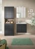 Badezimmer-Set >Ice< in Nox Oak / Schwarz - 135x185x46cm (BxHxT) Bild 1