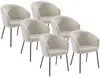 Vente-unique - MORONI Stuhl Stoff Beige - B 58,5 cm x H 79 cm x L 56,5 cm Bild 2