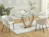 Vente-unique - MORONI Stuhl Stoff Beige - B 58,5 cm x H 79 cm x L 56,5 cm Bild 1