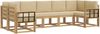 vidaXL Outdoor-Sofagarnitur mit Kissen 7 pcs Weiß und Beige 3388167 Bild 2