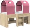 vidaXL Bett mit Tunnel 3 Stk. Sonoma und Pink Holzwerkstoff 3423494 Bild 2