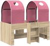 vidaXL Bett mit Tunnel 3 Stk. Sonoma und Pink Holzwerkstoff 3423494 Bild 3