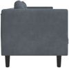 vidaXL Sofa mit Kissen 2-Sitzer Dunkelgrau Samt 372633 Bild 5