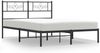 vidaXL Bettgestell mit Kopfteil, Metall, Schwarz, 120x200 cm Bild 2