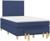 vidaXL Boxspringbett mit Matratze Stoff Blau 120x200 cm, Härtegrad: H2 [3136987] Bild 3