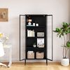 Vitrinenschrank Vinterhavn 180x80x35 cm Stahl Schwarz [en. casa] Bild 2