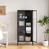 Vitrinenschrank Vinterhavn 180x80x35 cm Stahl Schwarz [en. casa] Bild 3