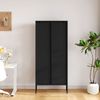 Vitrinenschrank Vinterhavn 180x80x35 cm Stahl Schwarz [en. casa] Bild 4