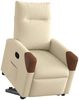 Relaxsessel, Fernsehsessel mit Aufstehhilfe Creme Stoff Bild 3