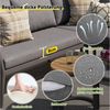 Merax Gartenlounge-Set Seil Balkonset, (6-tlg, Modulares Sofa Set aus Seil & Eisen, für Terrasse & Balkon), 6-Sitzer Gartenmöbel mit 2 Couchtische, Sitzbank, Sofa, Sessel, Hocker Bild 4