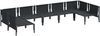 vidaXL Gartensofa-set mit Kissen 7 pcs Schwarz Stahl 3378981 Bild 5
