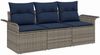 vidaXL Garten-Sofa-Set mit Kissen mit Speicher 3 pcs Grau Poly Rattan 3353894 Bild 2