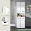 furnling Badkommode Hochschrank Ivy, mit 4 Türen, 6 Fächer, 1 offenes Fach, Badezimmer Schrank, Kommode Bild 3
