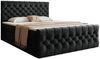 Goldstoff Boxspringbett TAURIEL mit Federkernmatratze & Topper, zwei Bettkästen (von 120 bis 200x200 cm), modernes Doppelbett aus Velvet Stoff mit edlem Kopfteil Bild 3