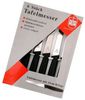 Neustanlo | Tafelmesser Set | 6 Stück | Edelstahlklinge mit Wellenschliff | robuste Kunststoffgriffe | klassisch schwarz | perfekt als Menümesser & Buttermesser Bild 2