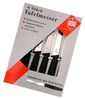 Neustanlo | Tafelmesser Set | 6 Stück | Edelstahlklinge mit Wellenschliff | robuste Kunststoffgriffe | klassisch schwarz | perfekt als Menümesser & Buttermesser Bild 4