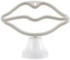 LED Tischleuchte, Silikon, Kussmund, pink, USB, L 45 cm Bild 1