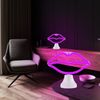 LED Tischleuchte, Silikon, Kussmund, pink, USB, L 45 cm Bild 3