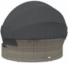 vidaXL Outdoor-Loungebett mit Dach und Kissen Grau Poly Rattan 362256 Bild 5