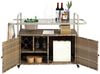 LVHOM Küchenwagen 131×50×91 cm Outdoor-Insel, Servierwagen, Kücheninsel, Rollen feststellbar, Eiskübel, pflegeleicht,bis zu 70kg Bild 2