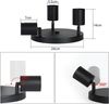 ZMH LED Deckenleuchte Schwarz Deckenstrahler - Deckenlampe 3 Flammig Rund Deckenspots GU10 Strahler Metall Küchenlampe Schwenkbar 350° Spotleuchte für Wohnzimmer Schlafzimmer Küche Flur - Ohne Birne Bild 4