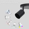 ZMH LED Deckenleuchte Schwarz Deckenstrahler - Deckenlampe 3 Flammig Rund Deckenspots GU10 Strahler Metall Küchenlampe Schwenkbar 350° Spotleuchte für Wohnzimmer Schlafzimmer Küche Flur - Ohne Birne Bild 2