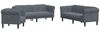 vidaXL 3-tlg. Sofagarnitur Dunkelgrau Samt 3209210 Bild 2