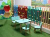 Vente-unique - GOZO Garden dining set Holz, Platte BlauBlau - B 60 cm x H 50 cm x L 80 cm Bild 2