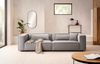 LeGer Home by Lena Gercke 3-Sitzer PIARA, Couch mit Kedernaht, Sofa in Cord, Leinenoptik o. Strukturstoff, schwarze Füße, bequemer Sitzkomfort Bild 2