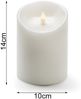 LED Echtwachskerze mit Flamme & Timer, Ø 10cm, Höhe 14cm, Batteriebetrieb Bild 5