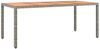 vidaXL Gartentisch 75 x 90 x 190 cm mit Holzplatte Grau Poly Rattan & Massivholz Akazie Bild 2
