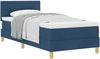 vidaXL Boxspringbett mit Kissen mit Kopfteil Blau 100 x 200 cm Stoff 3338901 Bild 2