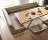 Esszimmerbank Taya-Flex 285x190 cm Mikrofaser Beige Vintage Kufengestell flach Effektfinish Titan Taschenfederkern Rechts Bild 4