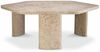 Casa Padrino Luxus Travertin Couchtisch Beige 101 cm - Travertin Wohnzimmer Möbel Bild 3