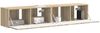 2-tlg. TV-Wandschrank, Fernsehschrank Sonoma 78,5 x 31 x 29,5 cm Holzwerkstoff Bild 3